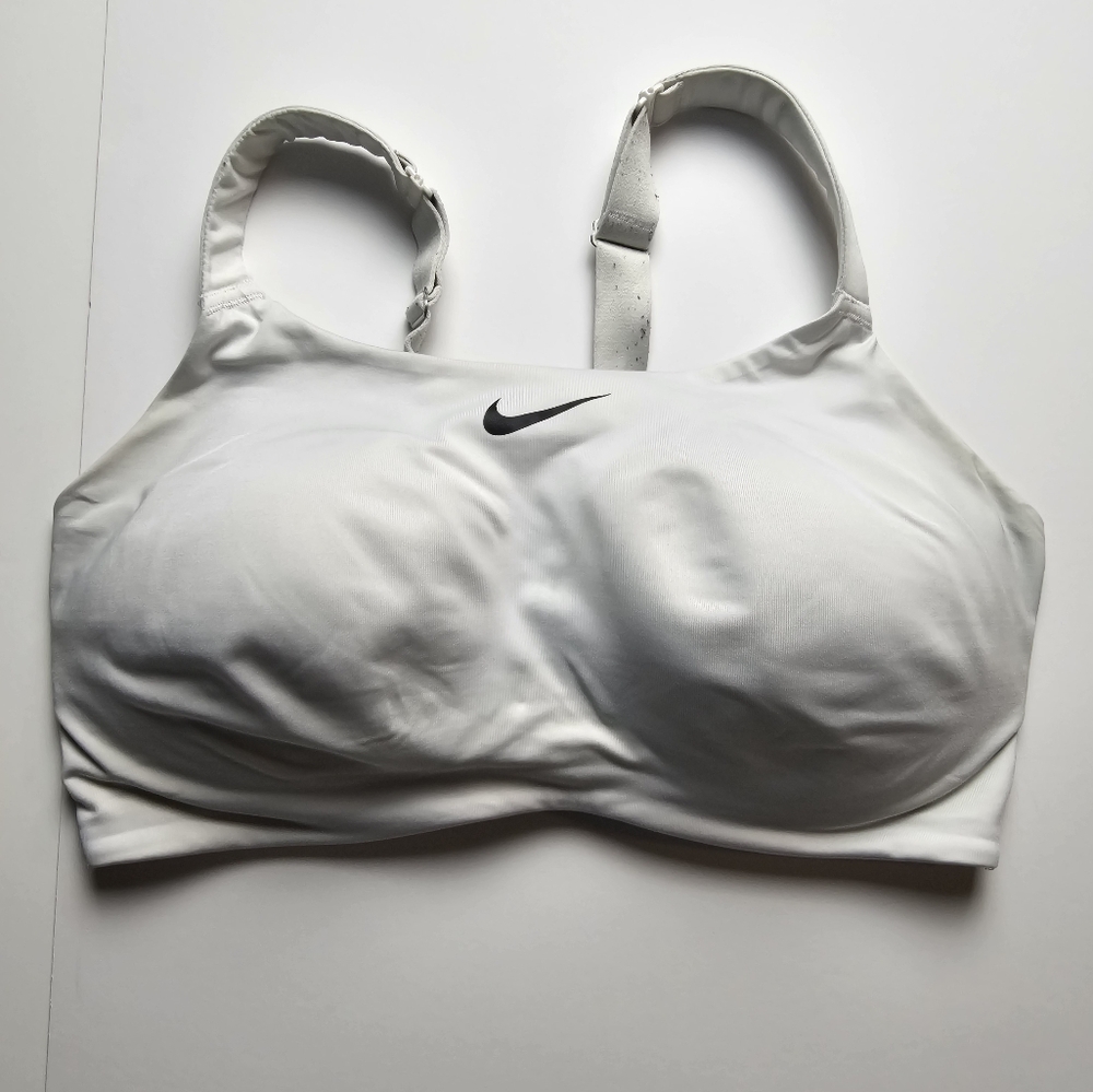 NIKE Sports Bra Womens 40E Plus Size White Multiway High-Impact Athletic Workout